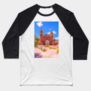 San Miguel Mission Socorro New Mexico Courtyard View by Debra Martz Baseball T-Shirt